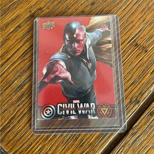 Marvel Civil War Vision Trading Card - Red and Black